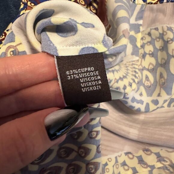 Antik Batik Arly Pencil Dress Yellow Blue size S/M - Picture 10 of 11